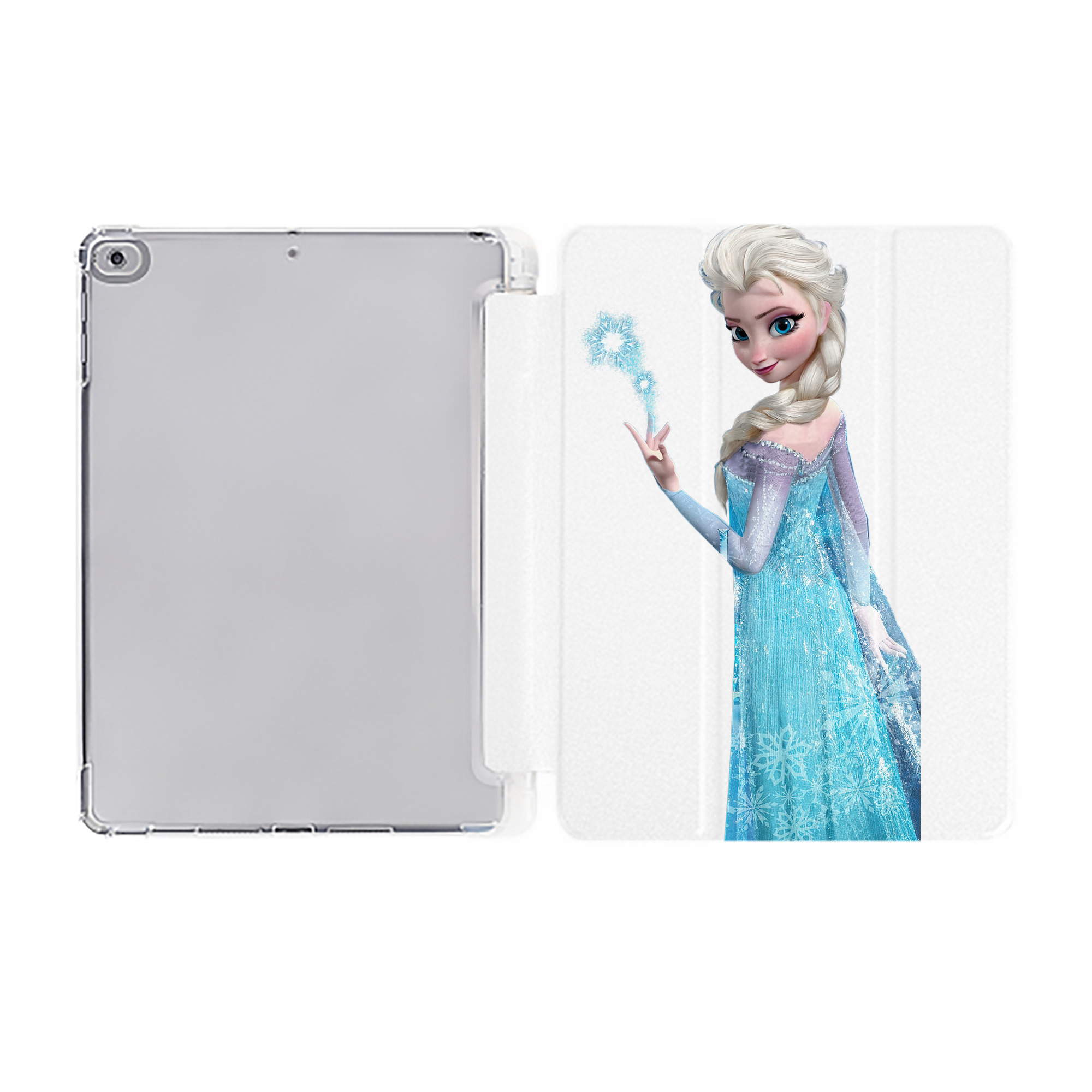 （画像用） アナと雪の女王 アンナ エルサ Frozen Anna Elsa IPad ケース ペン収納付き 三つ折りスタンド PUレザー×シリコン 対応機種9.5/10.5/10.9インチ